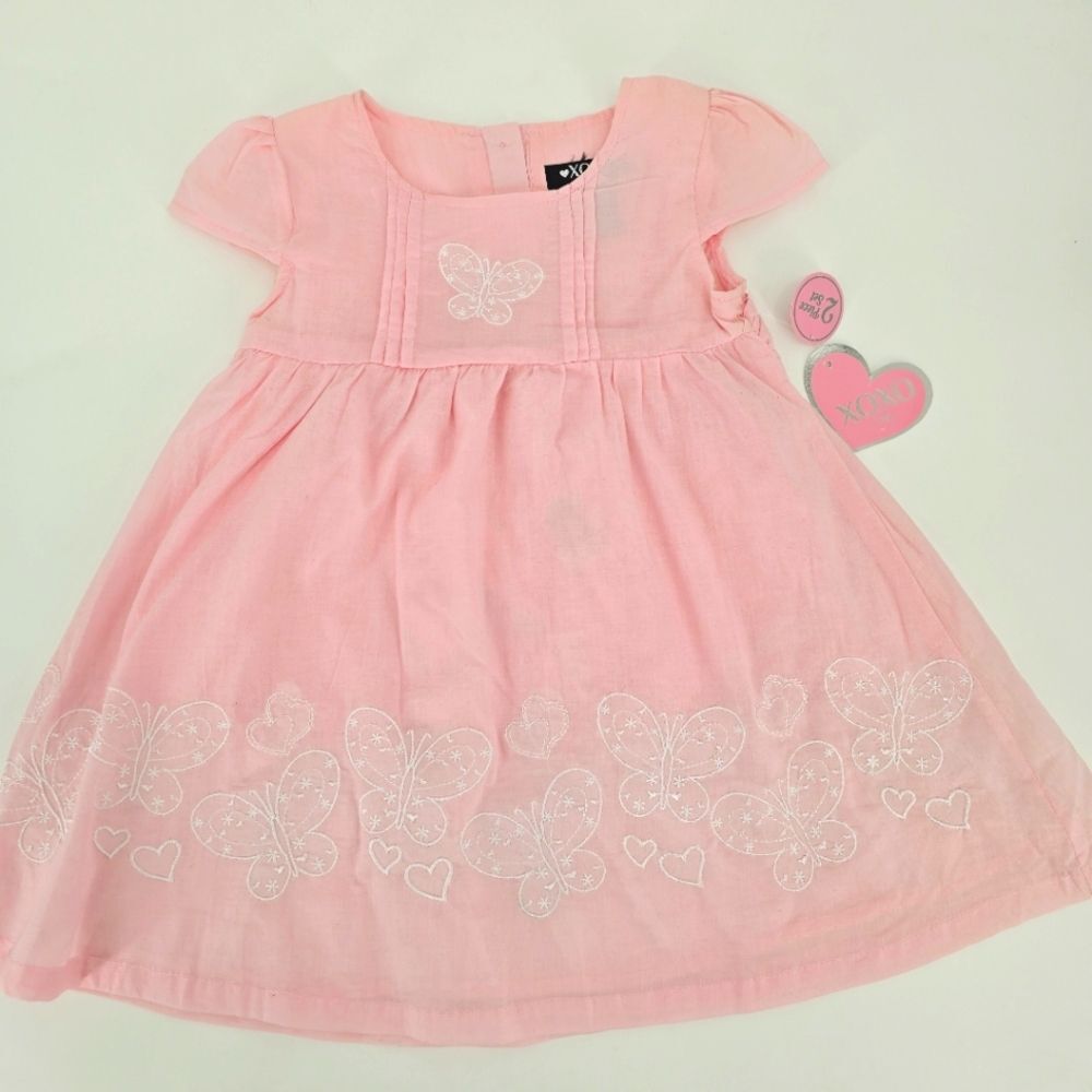 XOXO Baby 2 Piece Pink Dress Size 24 Months NWT